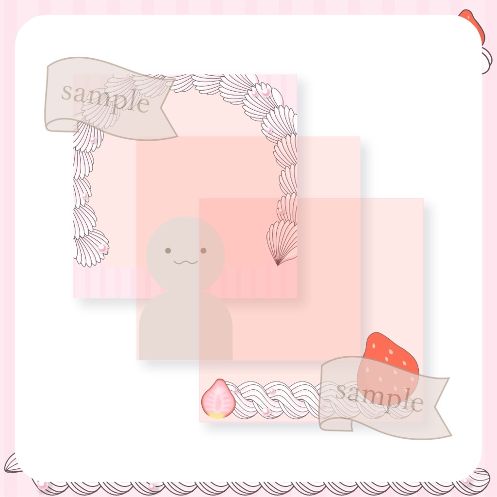 苺ショートケーキ【IRIAM イリアムヘッダー・アイコンリング】