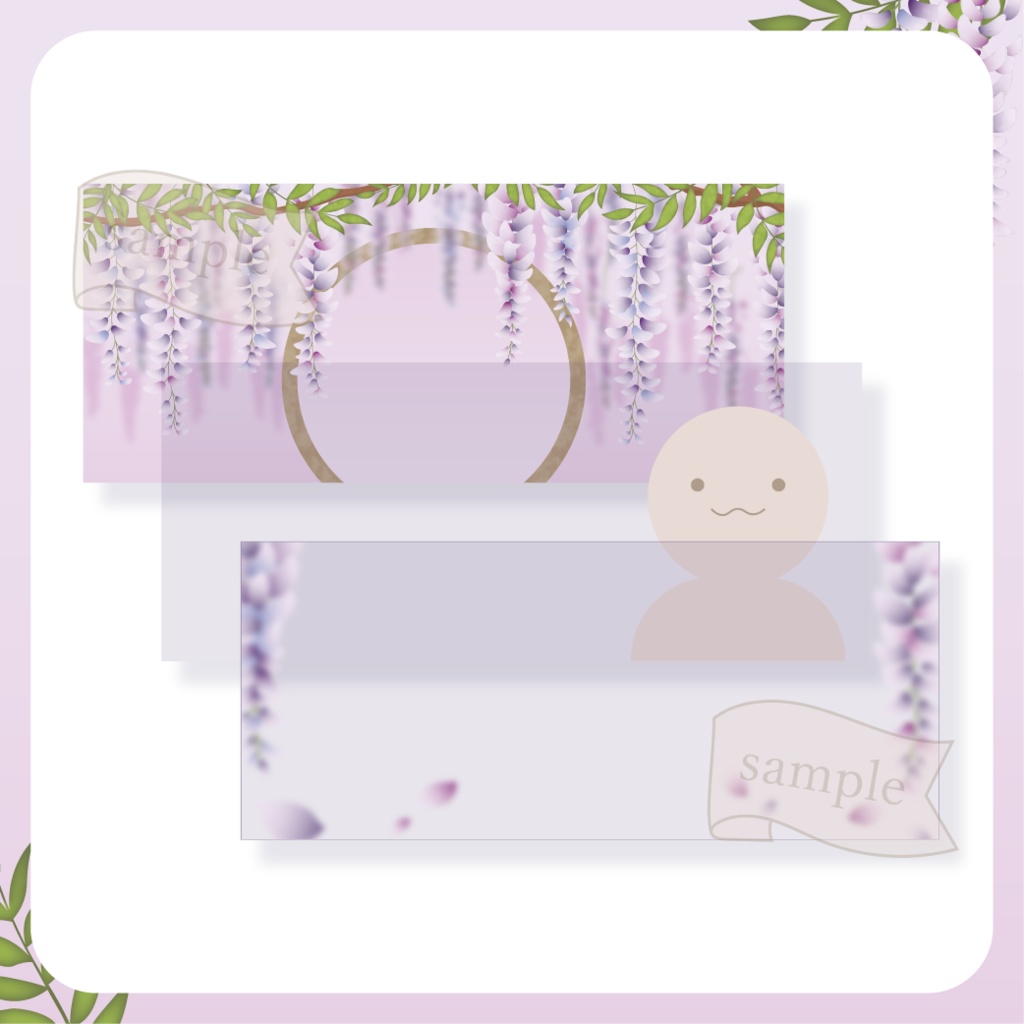 藤の花 - 白【IRIAM イリアムヘッダー・アイコンリング】