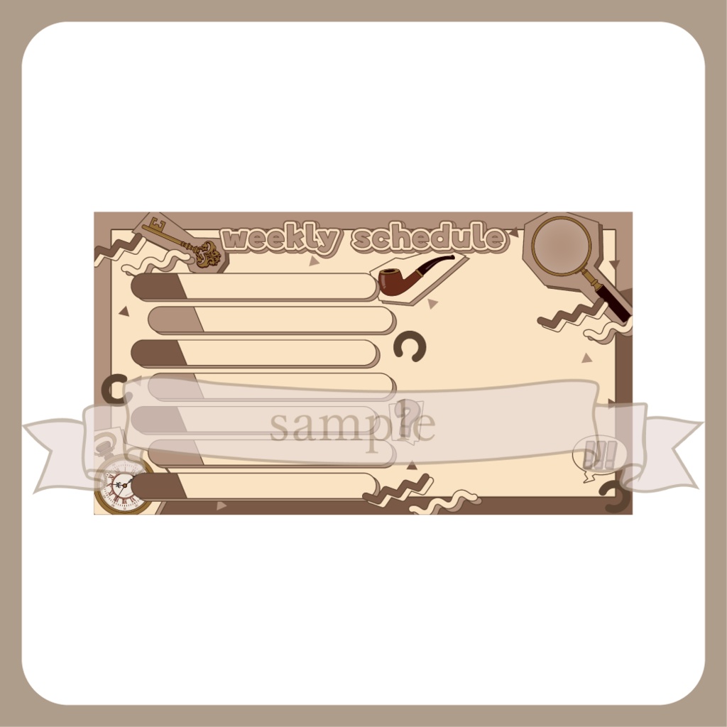 迷探偵 - 週間スケジュール - X(Twitter)用画像