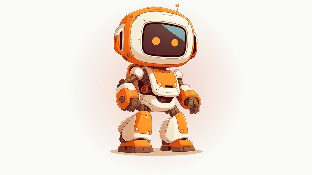 【AIが描いた】ロボットマスコット壁紙セット（スマホ/PC・明暗2種ずつ計4枚）