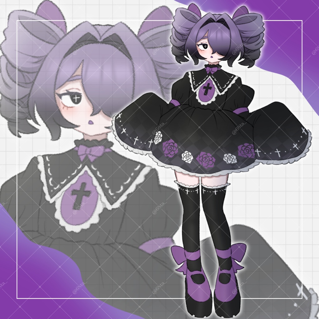 立ち絵素材-紫ゴシック