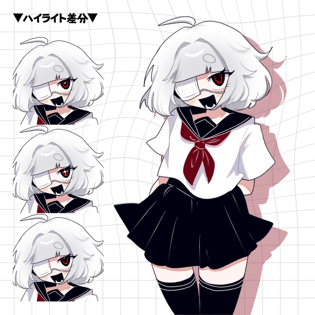 立ち絵素材-眼帯ガール