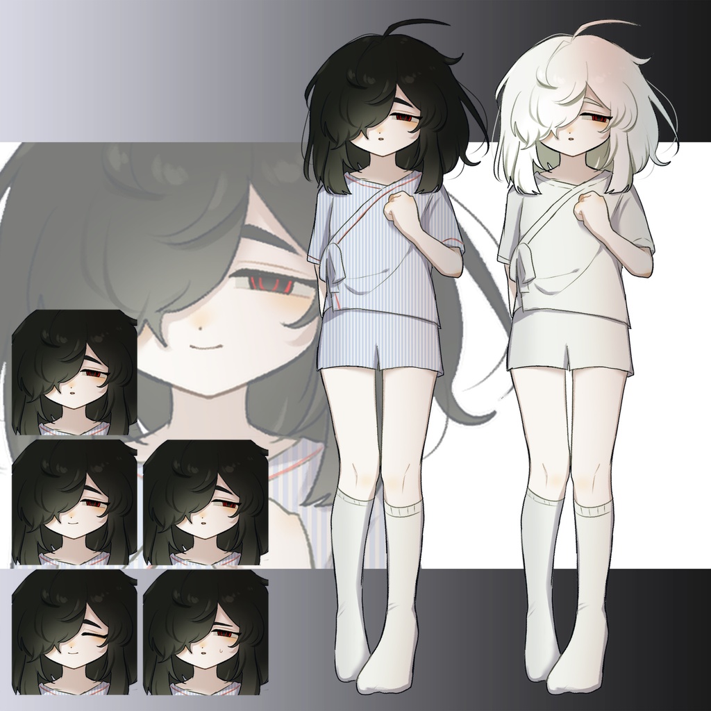 立ち絵素材-病弱な少年(少女)