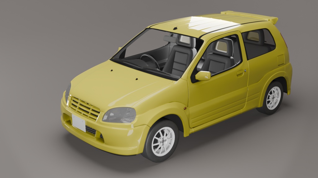 【無料版あり】自動車3Dモデル　コンパクトカー「Dikeman V-Sport」