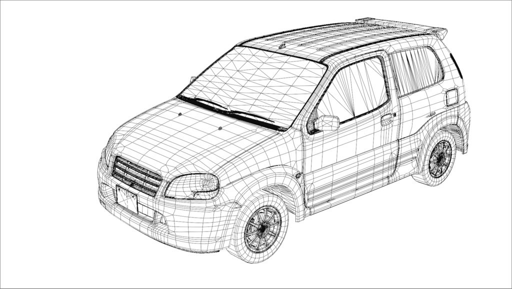 【無料版あり】自動車3Dモデル コンパクトカー「Dikeman V-Sport」