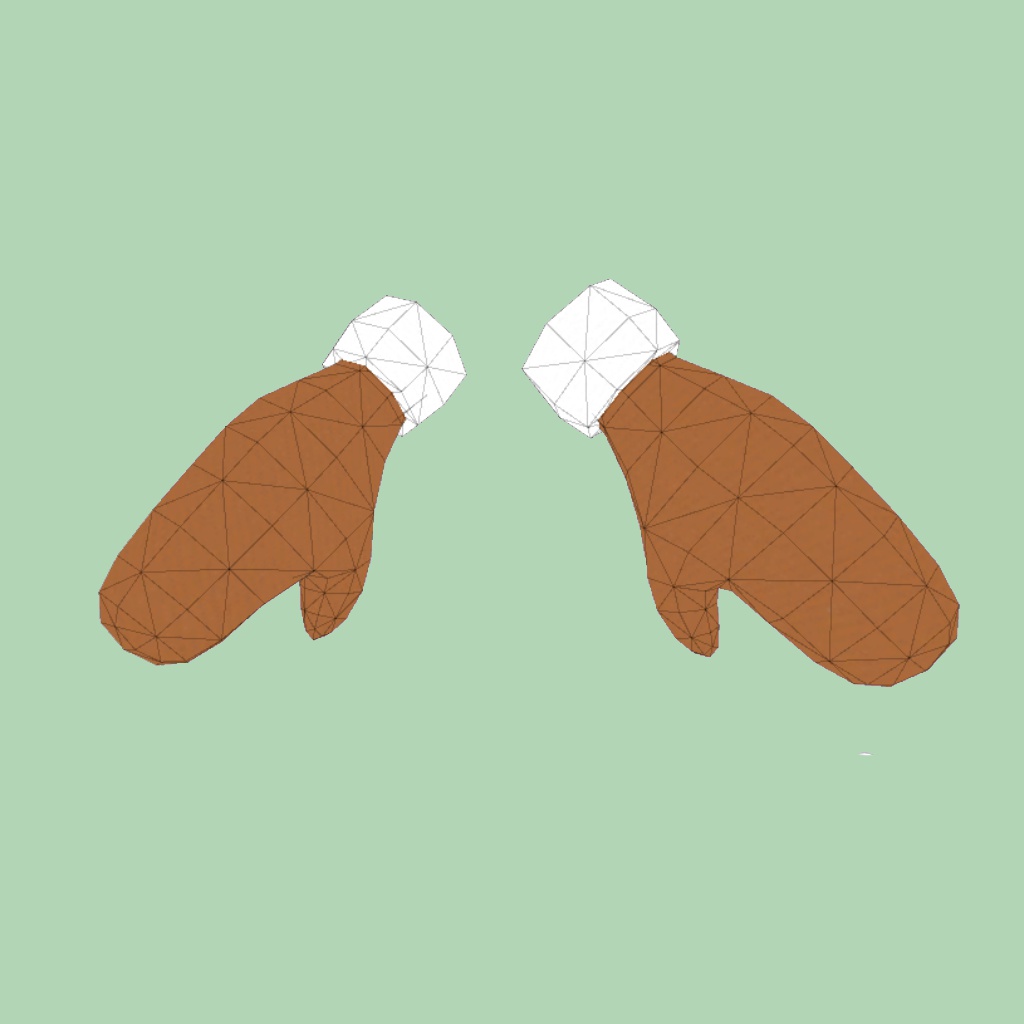 ミトン手袋3Dモデル