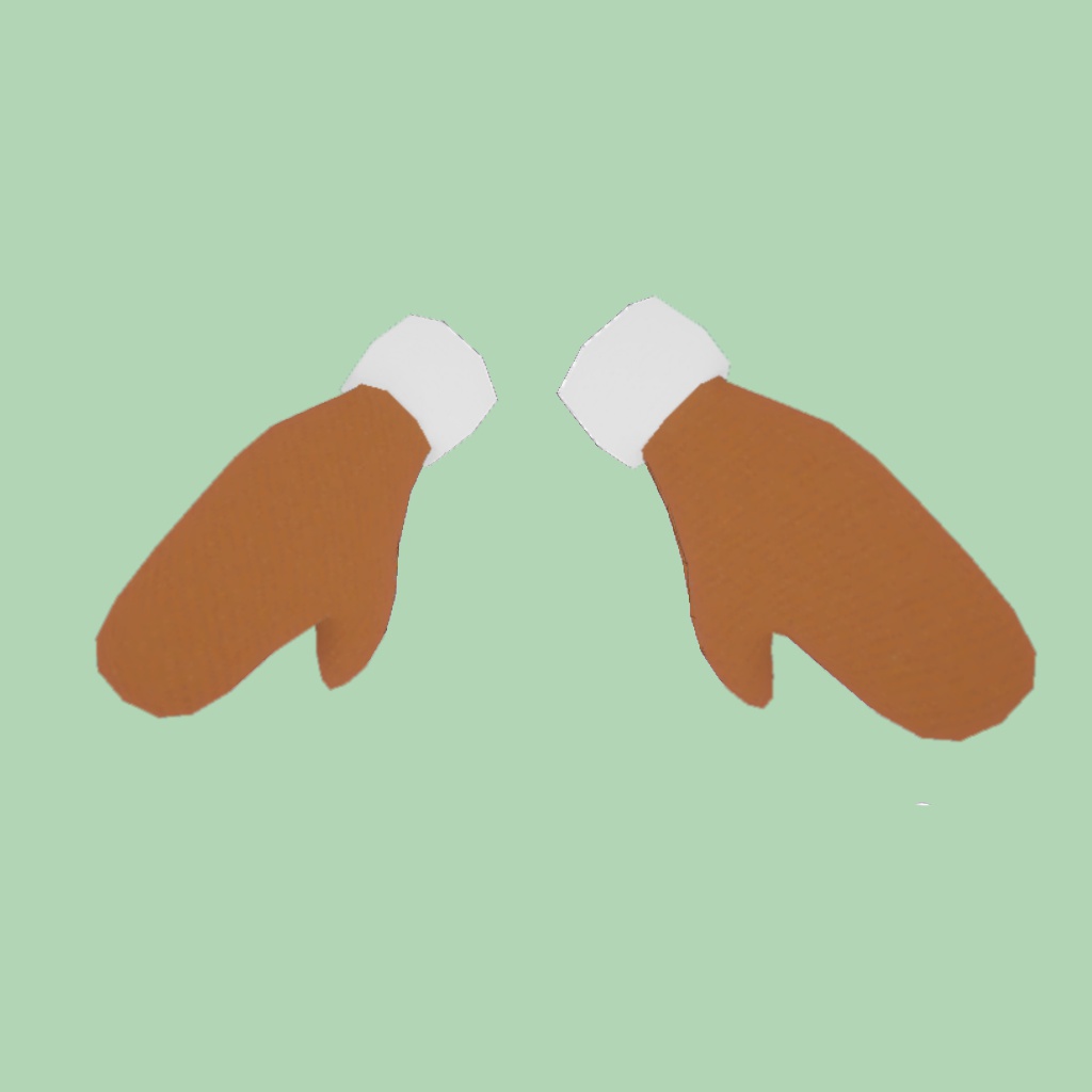 ミトン手袋3Dモデル