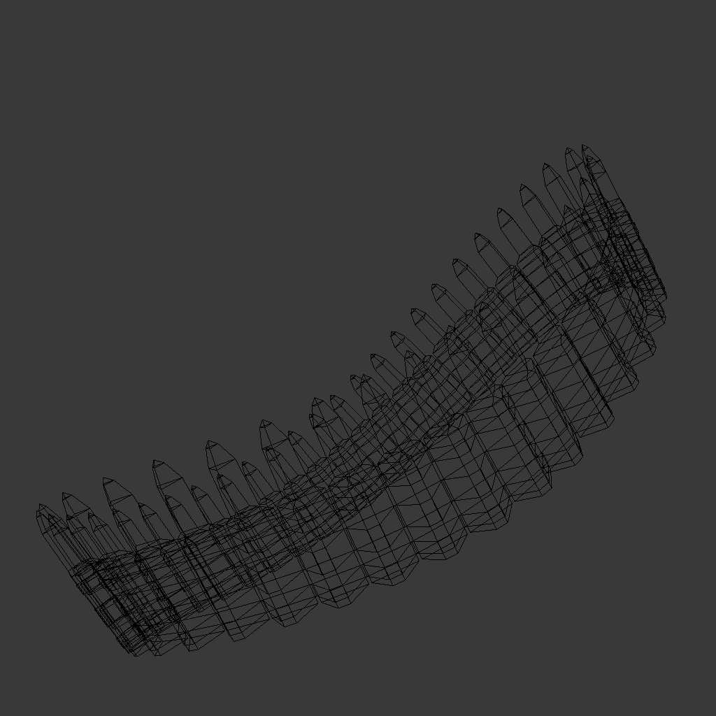 バレットベルト 3Dモデル