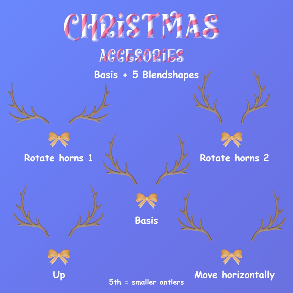 Christmas accesories: Ribbon and antlers