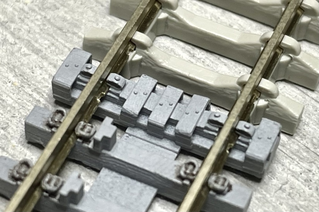 ケーブル防護用切り欠き枕木(5本セット)Nゲージ