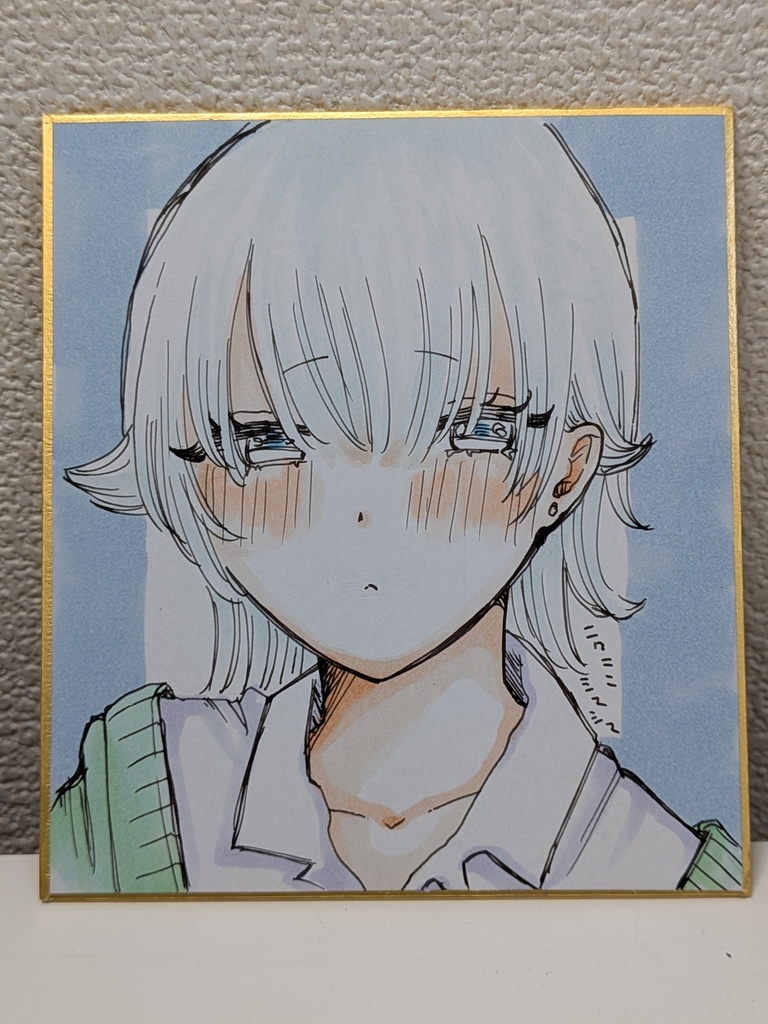 彼女ちゃん　1/4色紙原画