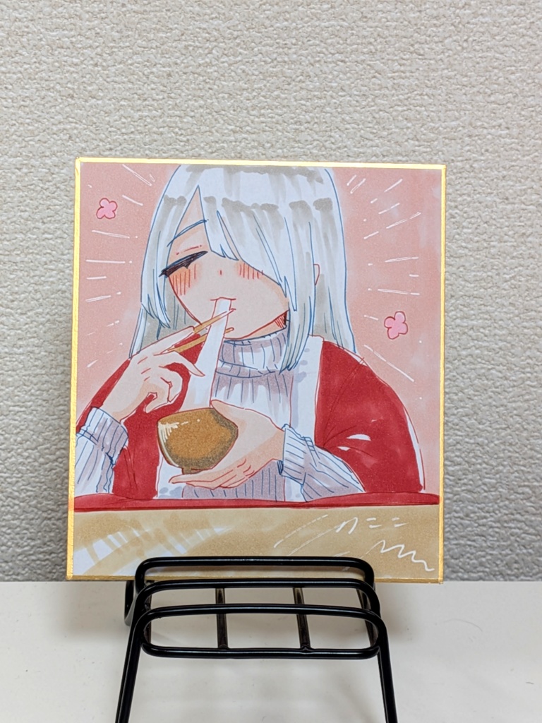 メカクレちゃん　1/4色紙