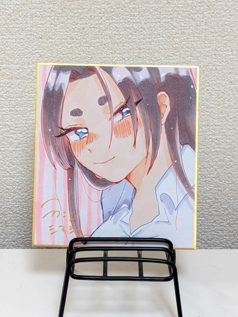 マロ眉ちゃん　1/4色紙