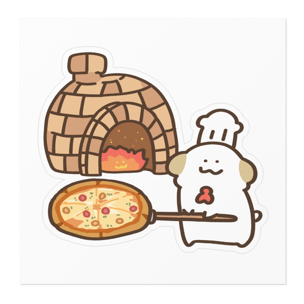 ピザ窯ステッカー