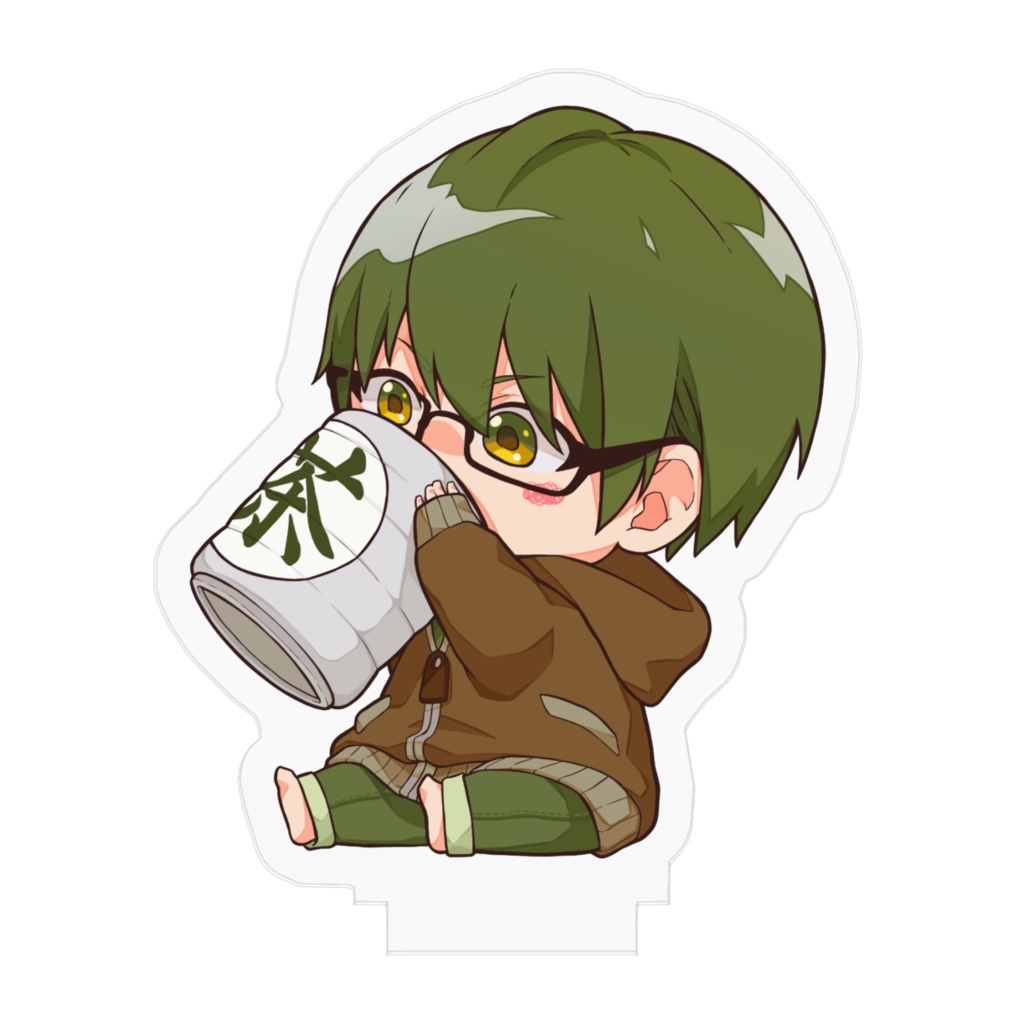 こんおぐれアクリルフィギュア(荒村ボブデザインSDお茶呑みver.)