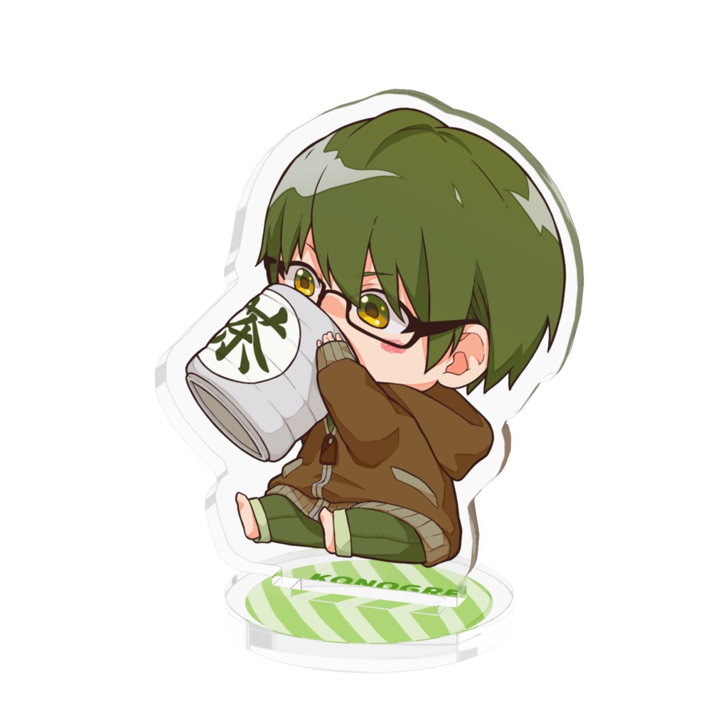 こんおぐれアクリルフィギュア(荒村ボブデザインSDお茶呑みver.)