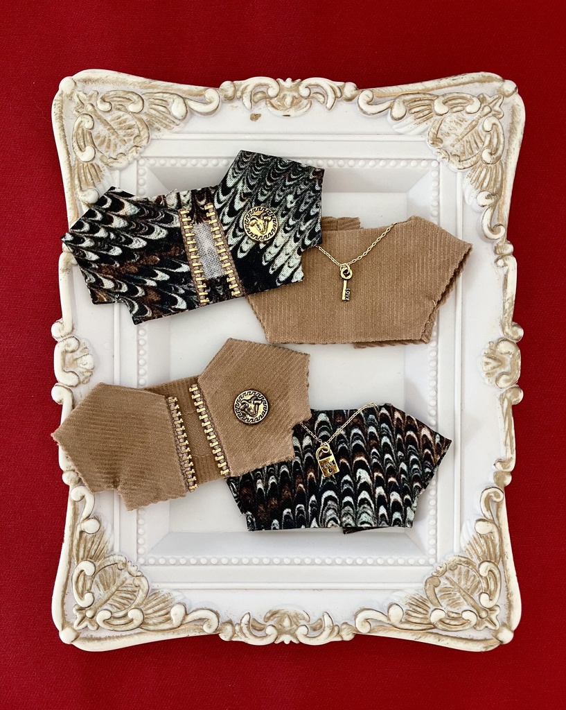 ぬい服10-12cm おしゃれ着【BR】4枚セット