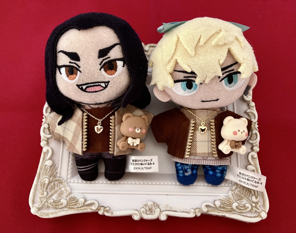 ぬい服10-12cm おしゃれ着【Dベアハート】4枚セット