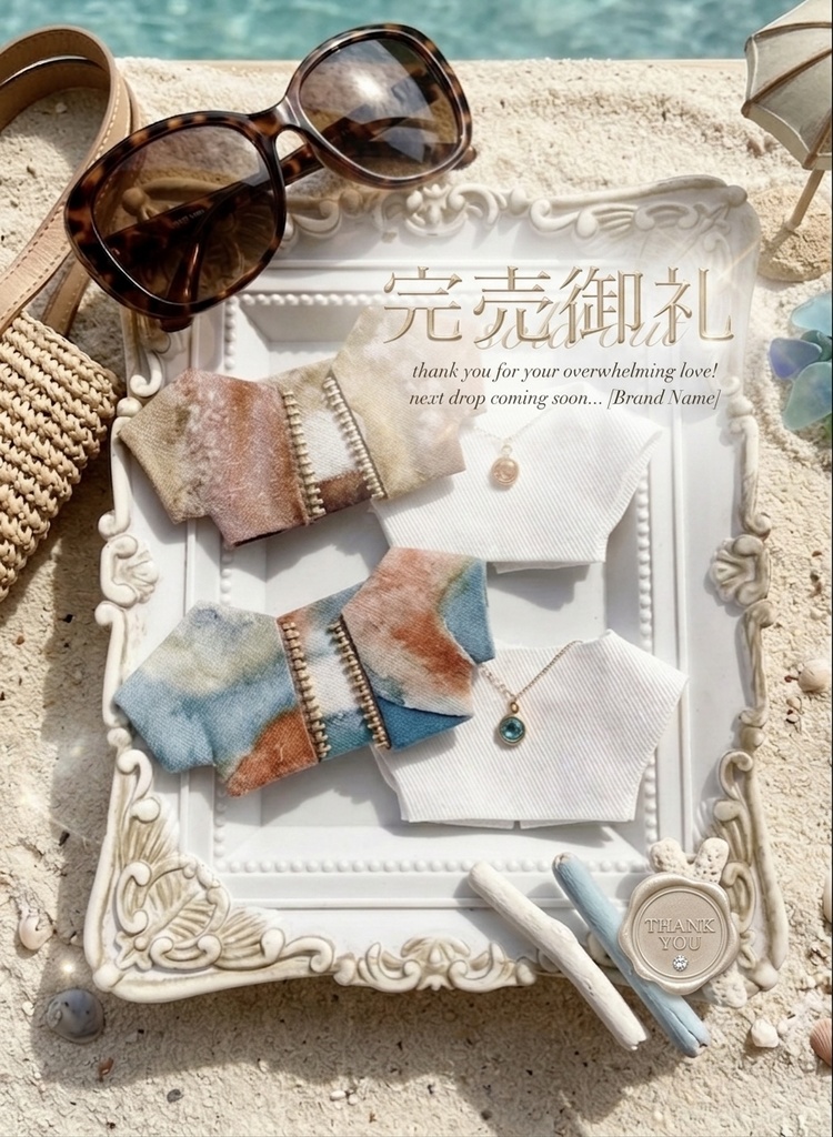 ぬい服10-12cmおしゃれ着【Oasis】4枚セット