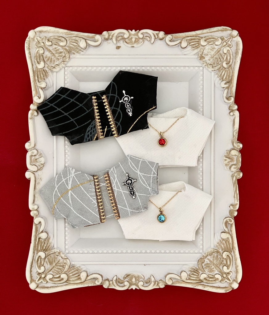 ぬい服10-12cmおしゃれ着【レトロダーク】4枚セット