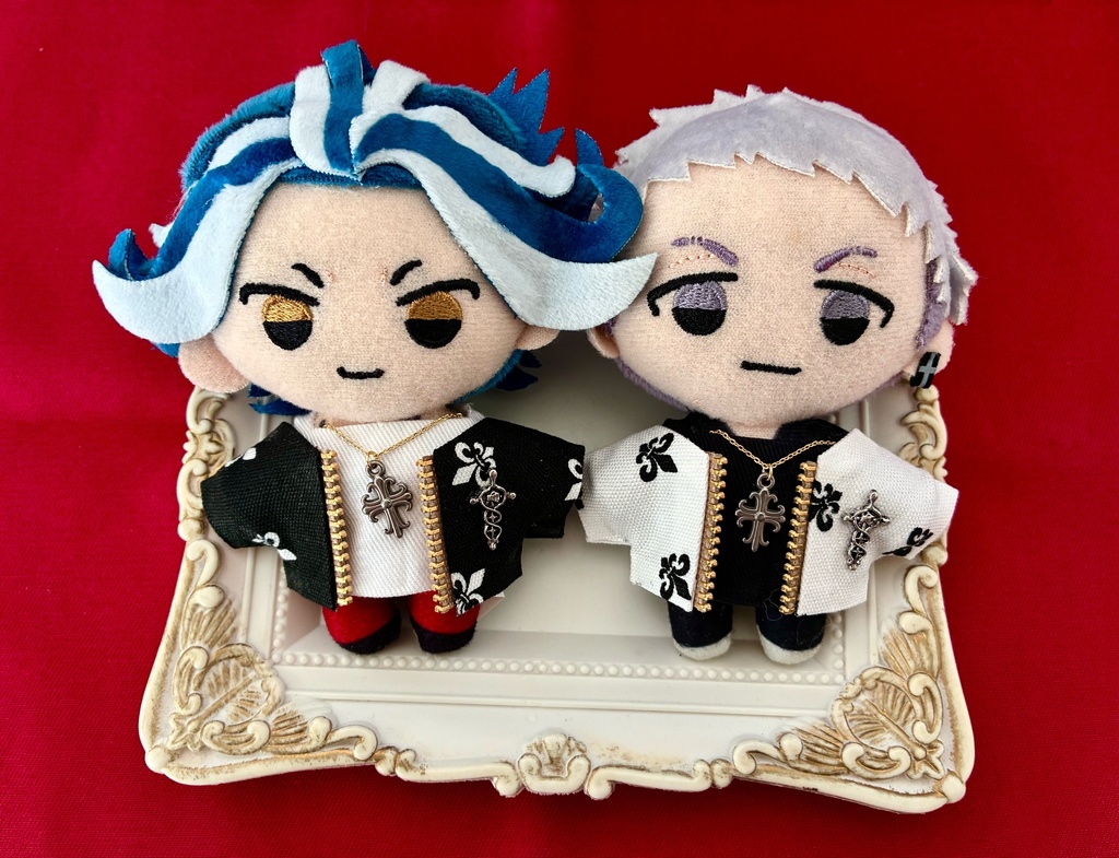 ぬい服10-12cmおしゃれ着【クロムシルバー】4枚セット