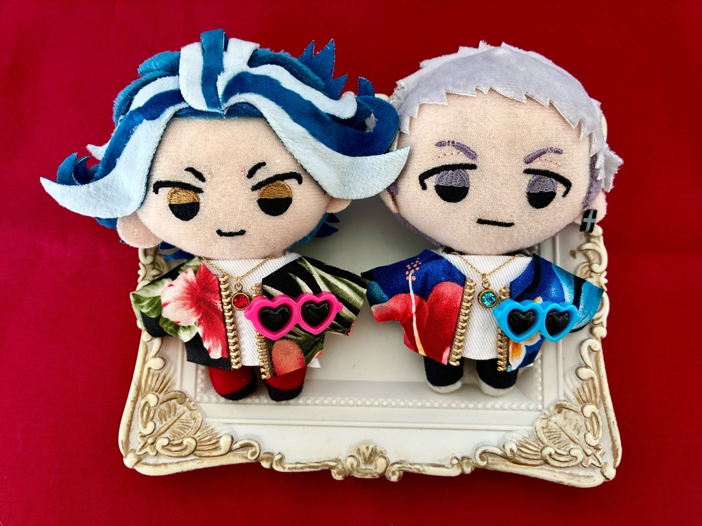 ぬい服10-12cmおしゃれ着【アロハ】4枚セット