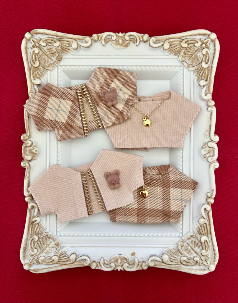 ぬい服10-12cmおしゃれ着【ちびくまちゃん】4枚セット