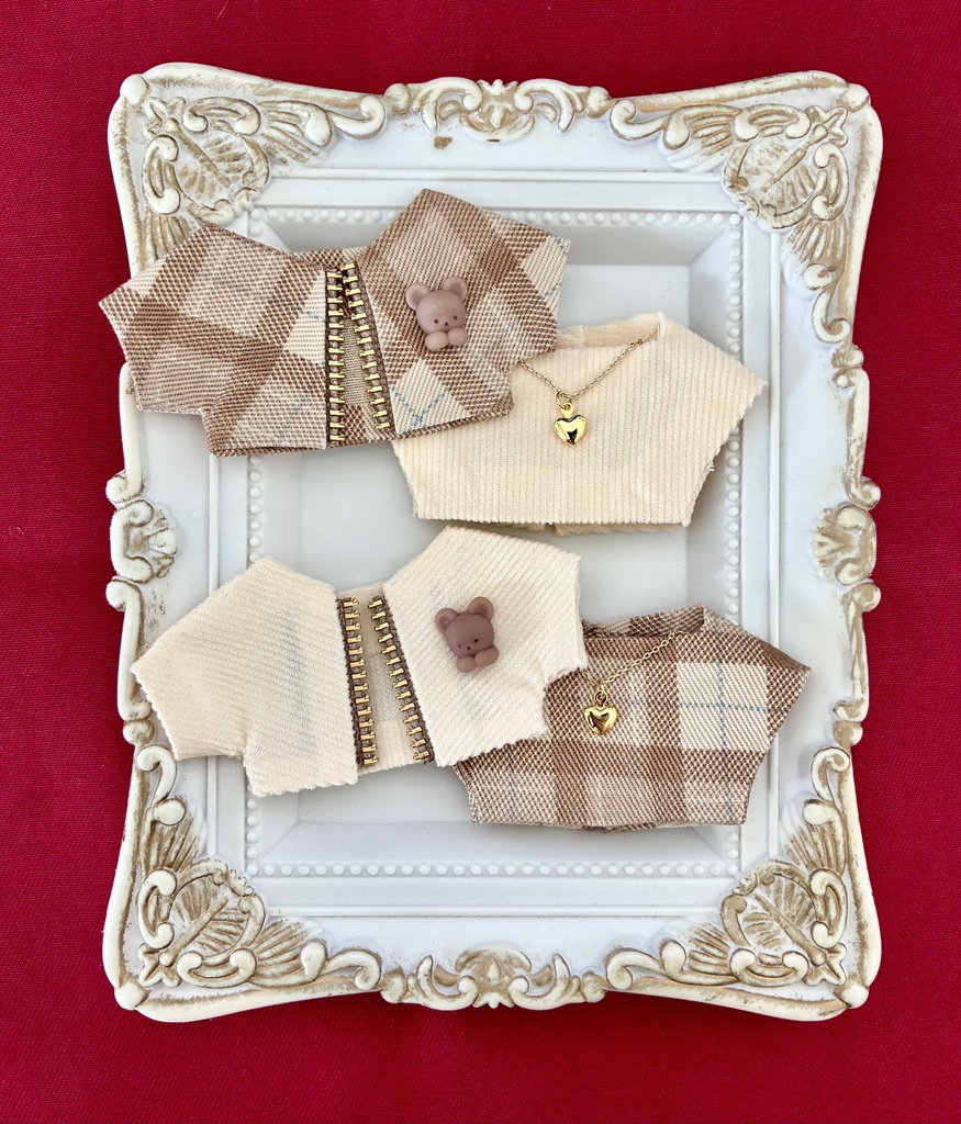 ☘️1点限定☘️ぬい服10-12cmおしゃれ着【ベアセット】4枚セット