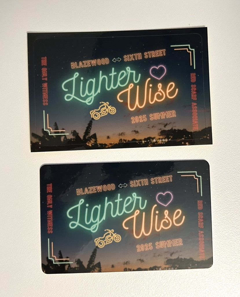 LighterWise(イトアキ)ネオンサイン風/アクリルキーホルダー/ICカードステッカー