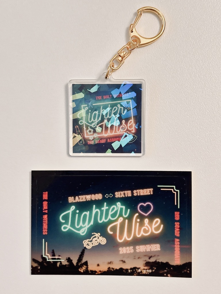 LighterWise(イトアキ)ネオンサイン風/アクリルキーホルダー/ICカードステッカー