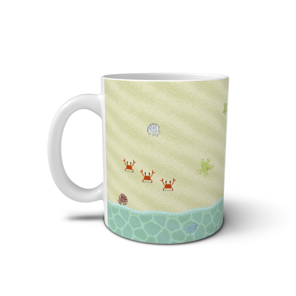 カニと浅瀬のマグカップ