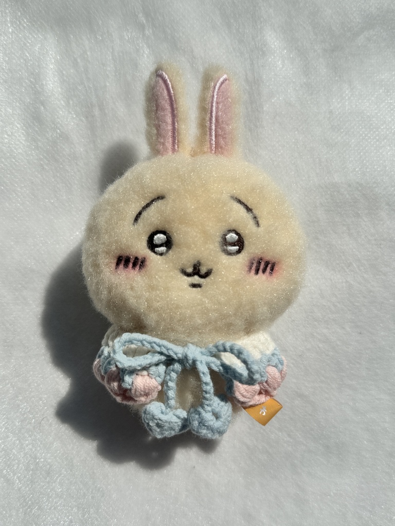 ぬいぐるみ用　ハンドメイド　手編み　ピンク　ライトブルー　ぬい服　編み物