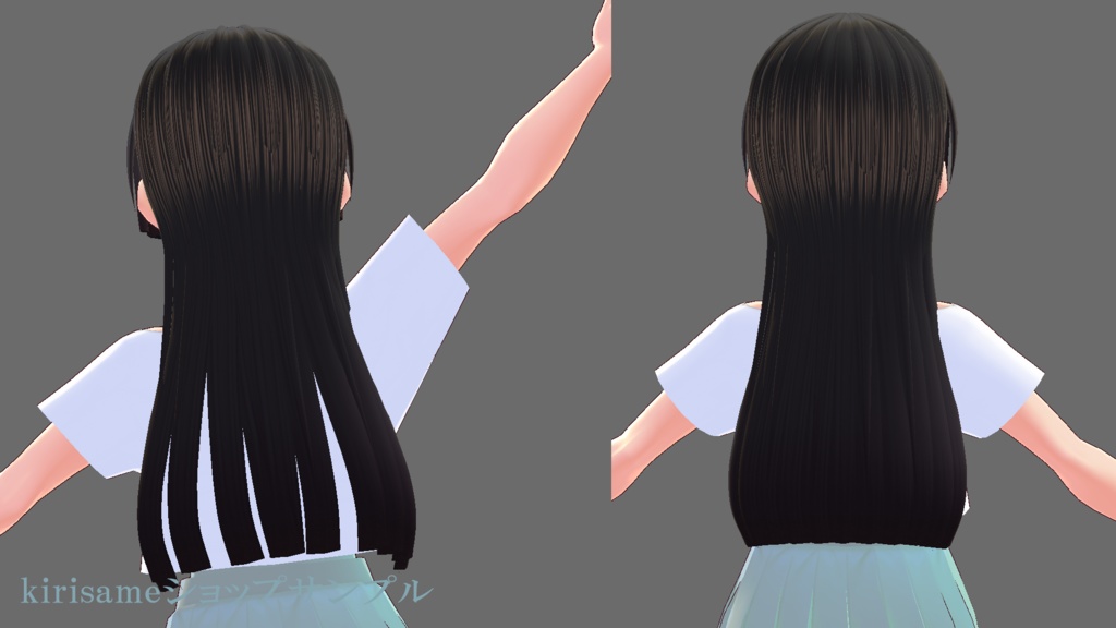 【VRoidヘアプリセット】姫カット