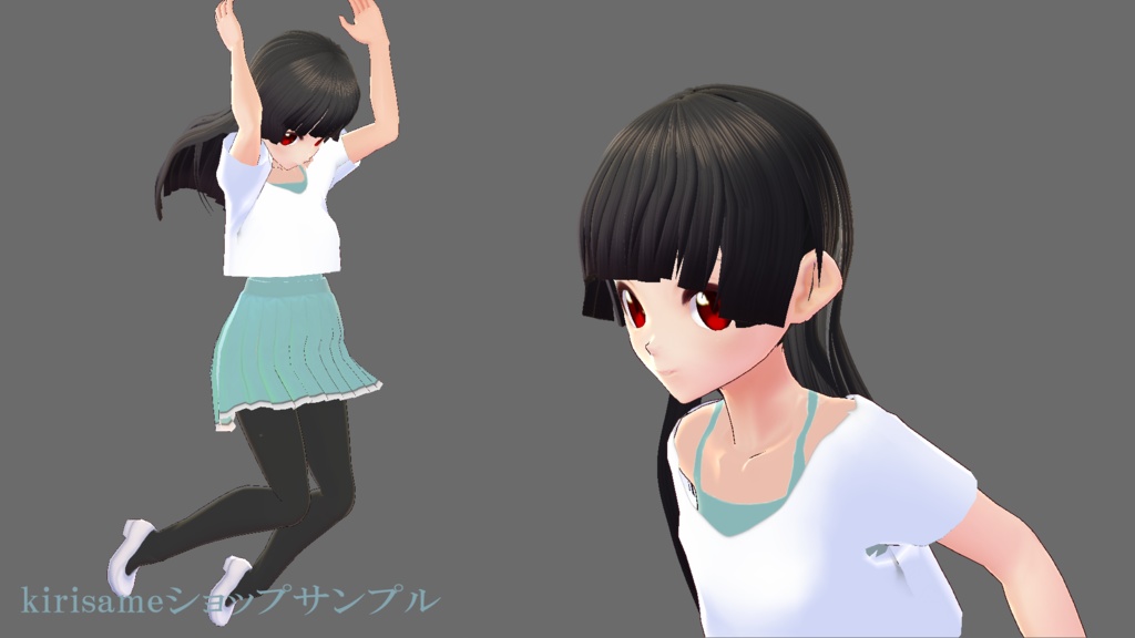 【VRoidヘアプリセット】姫カット