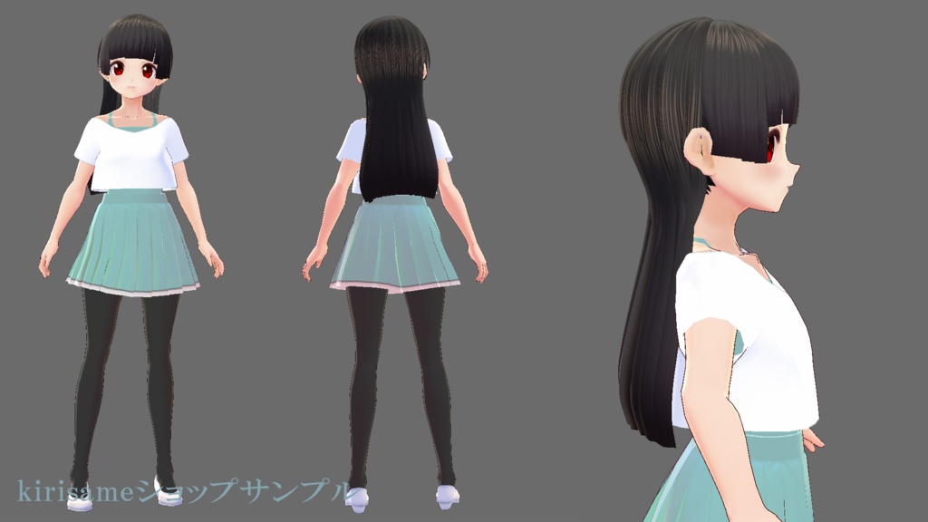 【VRoidヘアプリセット】姫カット