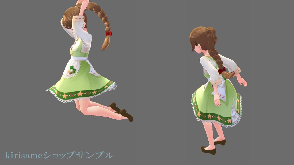 【VRoidヘアプリセット】ふとやか三つ編み