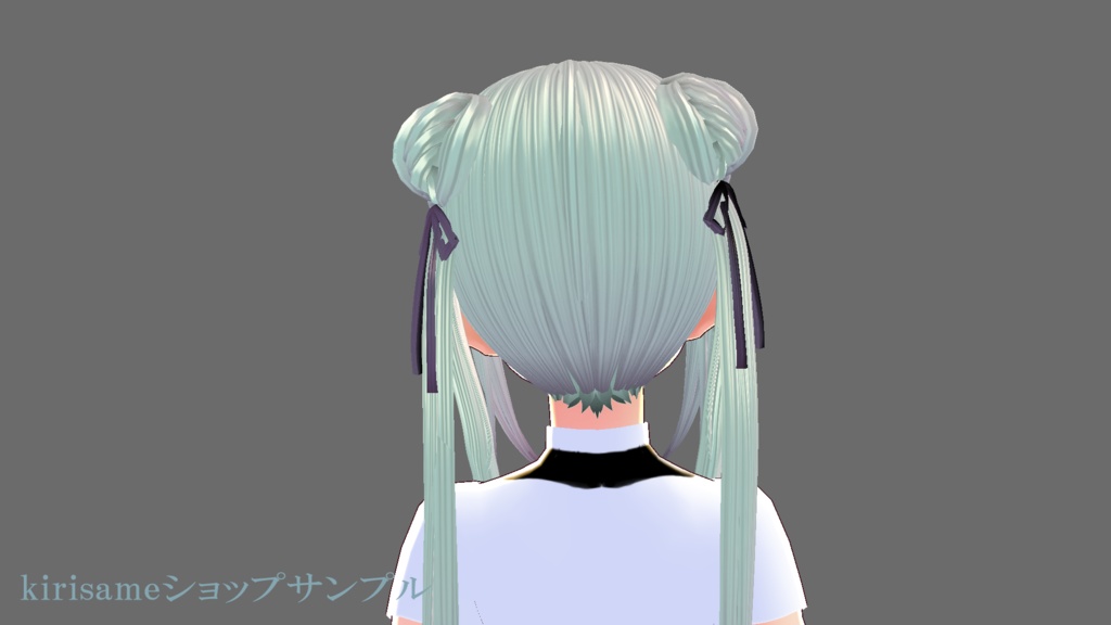 【VRoidヘアプリセット】おだんごツインテール