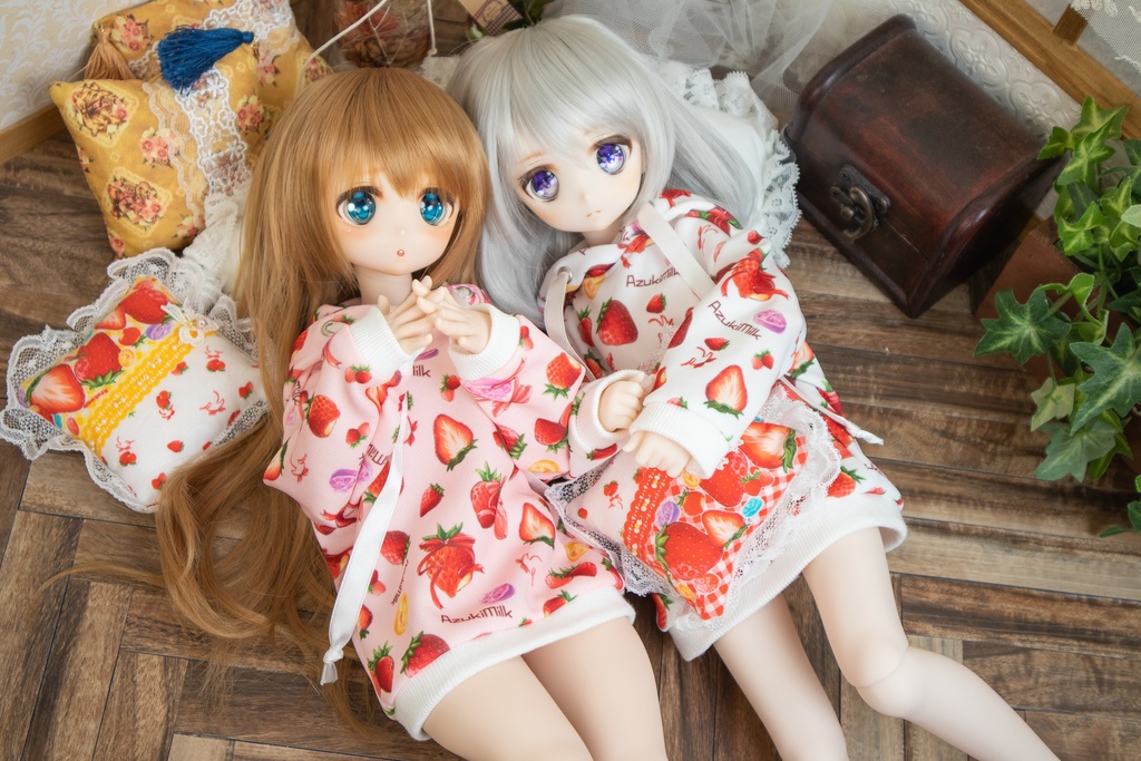 MDD(S.M.L胸)SDM size いちごパーカーワンピ