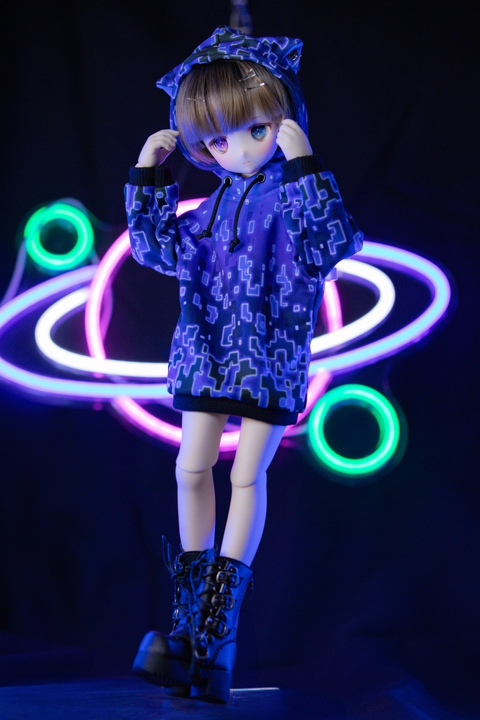MDD(S.M.L胸) SDM DDP size サイバーキャットパーカーver.2.0