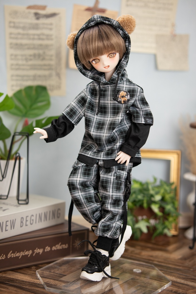 MDD size もちあし くまチェック カーゴパンツ 単品