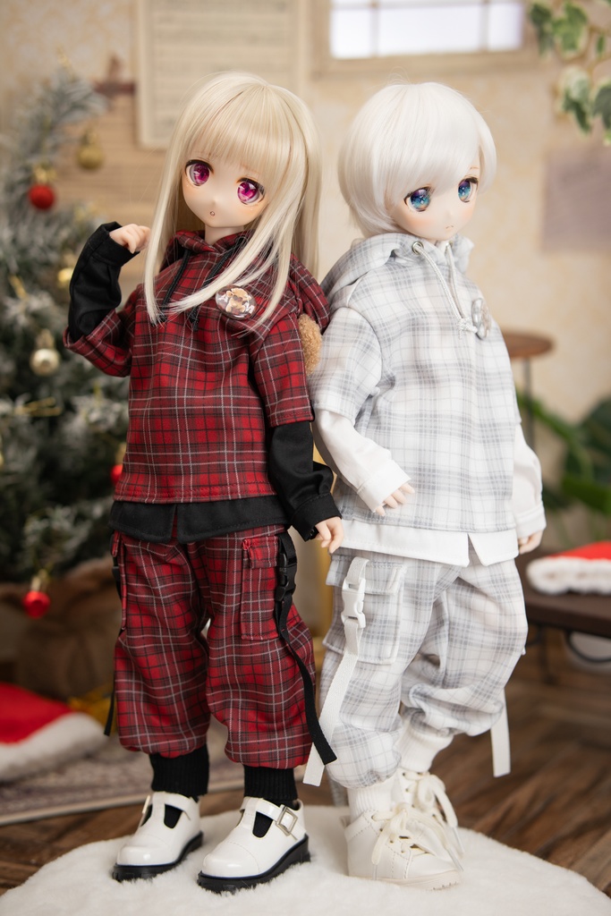 MDD size もちあし くまチェック カーゴパンツ2 単品