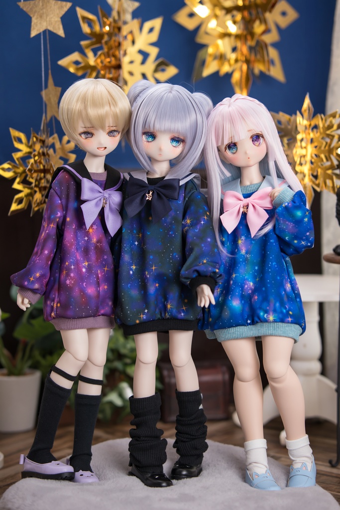 MDD（S .M.L胸）もちあし SDM size　夜の星空セーラートレーナー