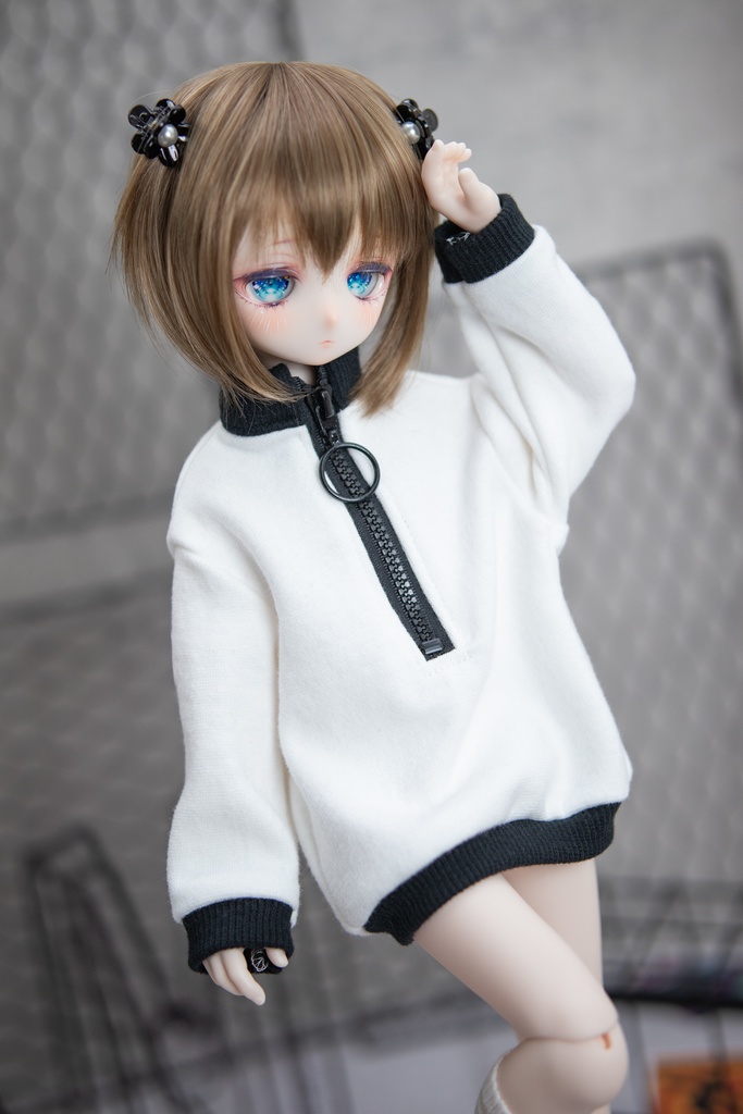 MDD(S .M.L胸)もちあし SDM size ハーフジップトレーナー