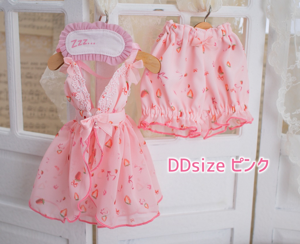 DD(M .L胸)DDS(M .L胸)サイズ ストロベリーリボンナイトウェア