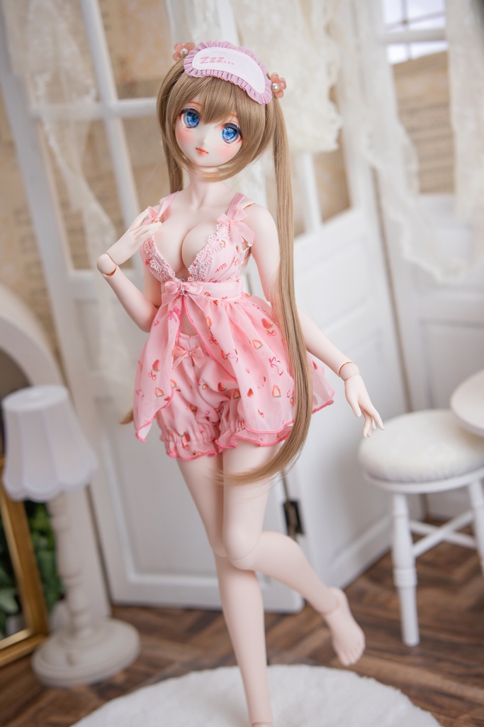 DD(M .L胸)DDS(M .L胸)サイズ ストロベリーリボンナイトウェア