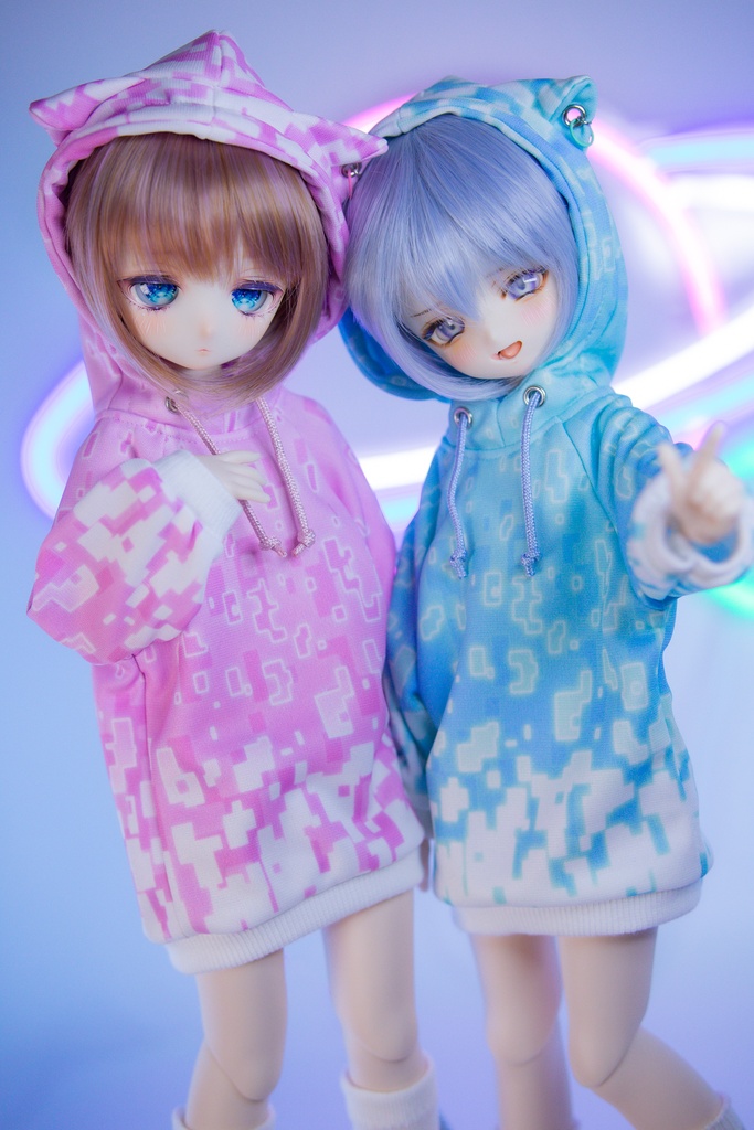 MDD(S.M.L胸) SDM DDP size サイバーキャットパーカー ライトカラー