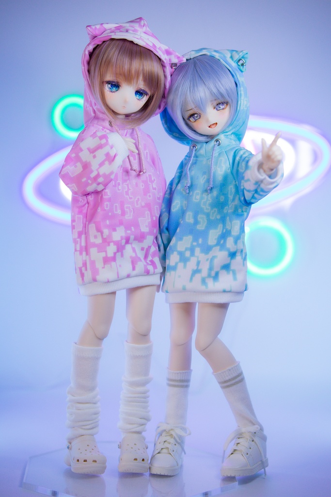 MDD（S.M.L胸） SDM DDP size　サイバーキャットパーカー　ライトカラー