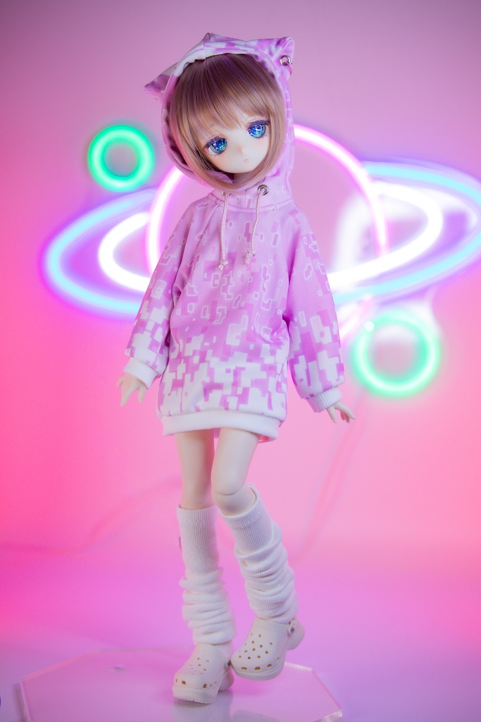 MDD(S.M.L胸) SDM DDP size サイバーキャットパーカー ライトカラー