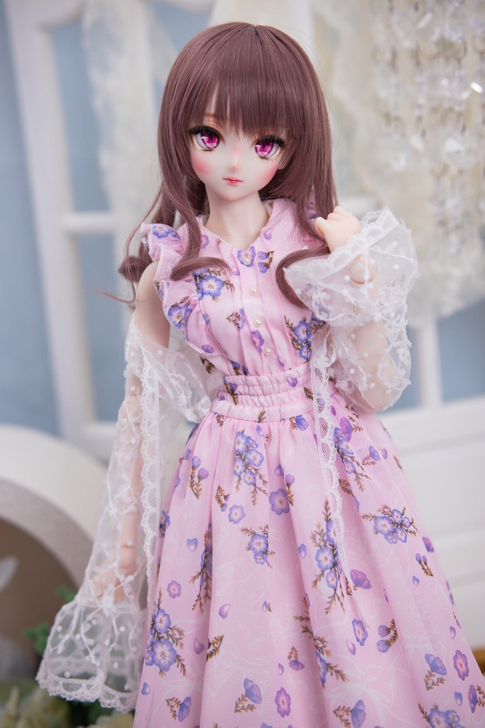 DD(M .L胸)DDS(M .L胸)size ネモフィラリボンワンピースセット