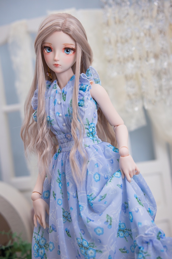 DD(M .L胸)DDS(M .L胸)size ネモフィラリボンワンピースセット